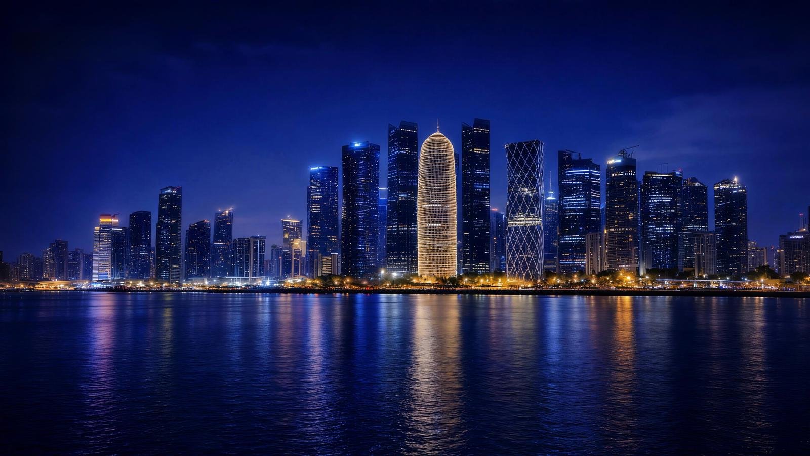 Qatar Skyline Night